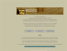 Tablet Screenshot of leonardo-guitar-research.com